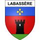 Pegatinas escudo de armas de Labassère adhesivo de la etiqueta engomada