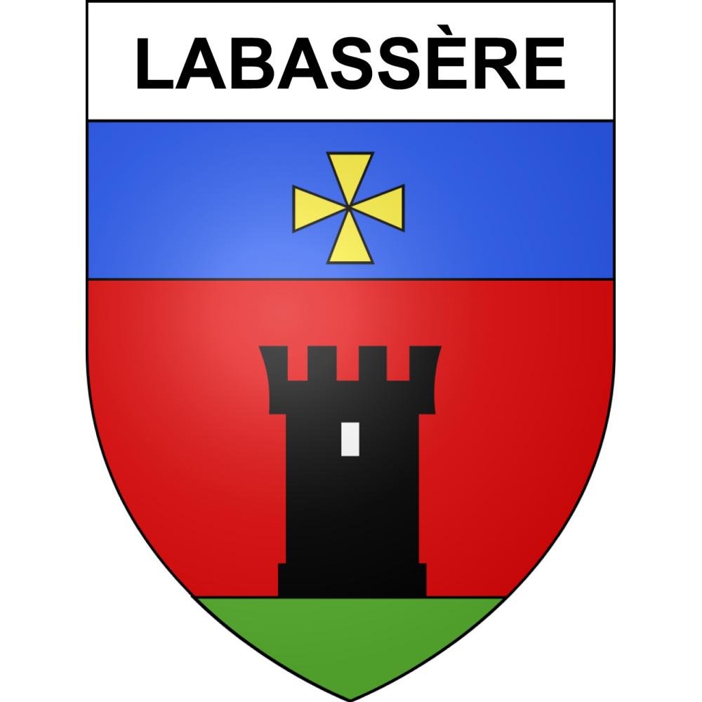 Labassère 65 ville sticker blason écusson autocollant adhésif