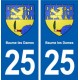 25 Baume-les-Dames blason autocollant plaque stickers