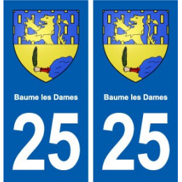 25 Baume-les-Dames blason autocollant plaque stickers