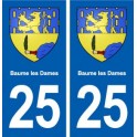 25 Baume-les-Dames blason autocollant plaque stickers