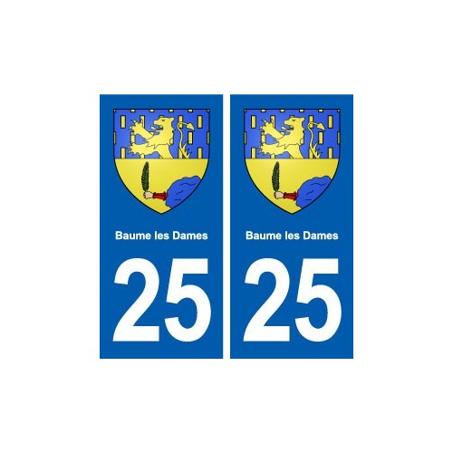25 Baume-les-Dames blason autocollant plaque stickers