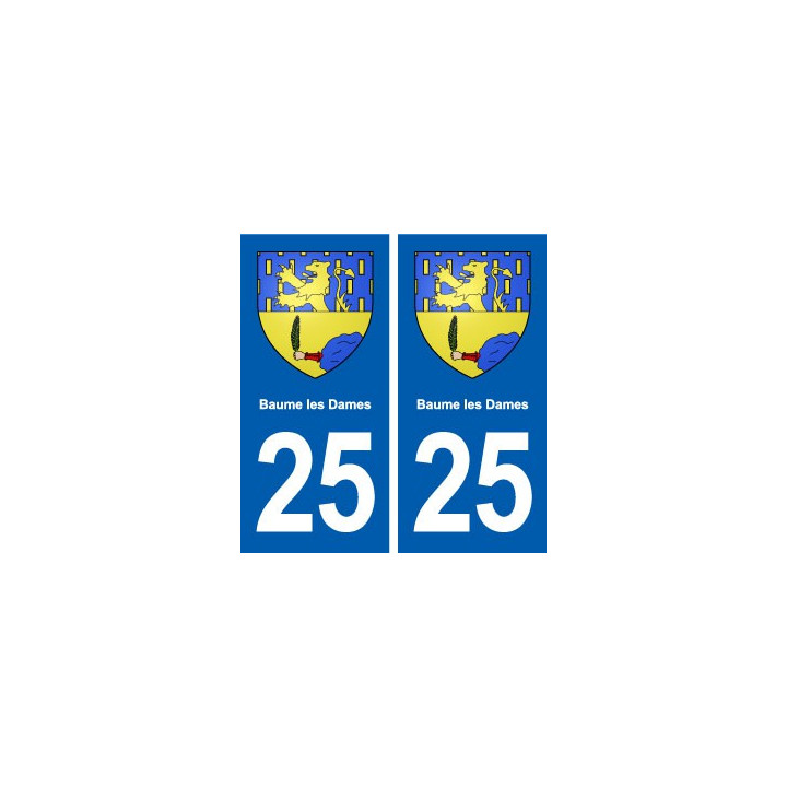 25 Baume-les-Dames blason autocollant plaque stickers