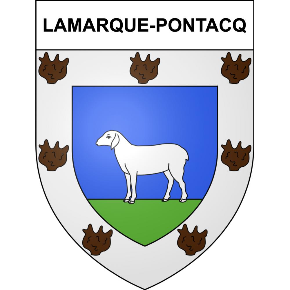 Lamarque-Pontacq 65 ville sticker blason écusson autocollant adhésif