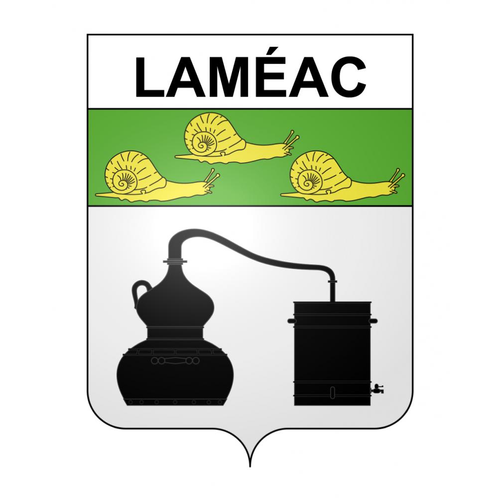 Laméac 65 ville sticker blason écusson autocollant adhésif
