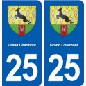 25 Grand-Charmont blason autocollant plaque stickers