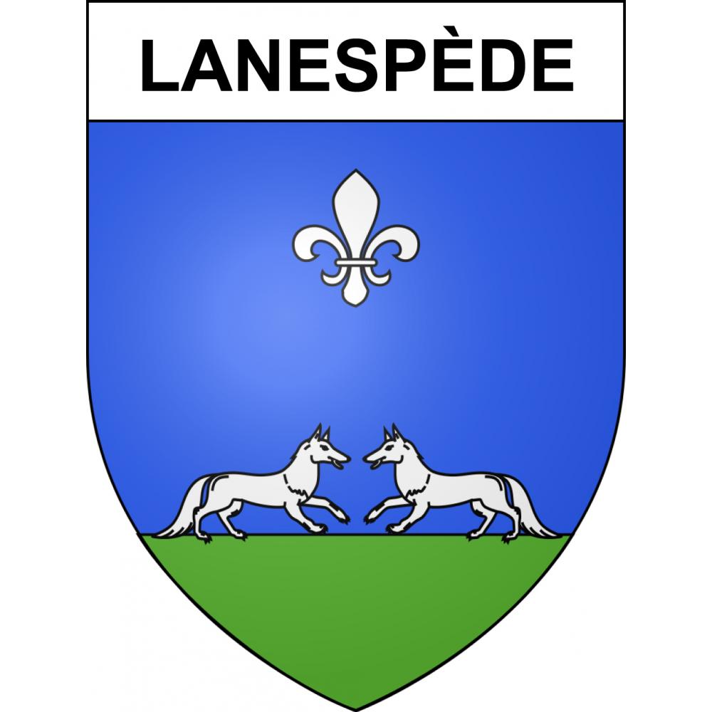 Pegatinas escudo de armas de Lanespède adhesivo de la etiqueta engomada