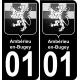 64 Pau autocollant sticker plaque immatriculation auto ville