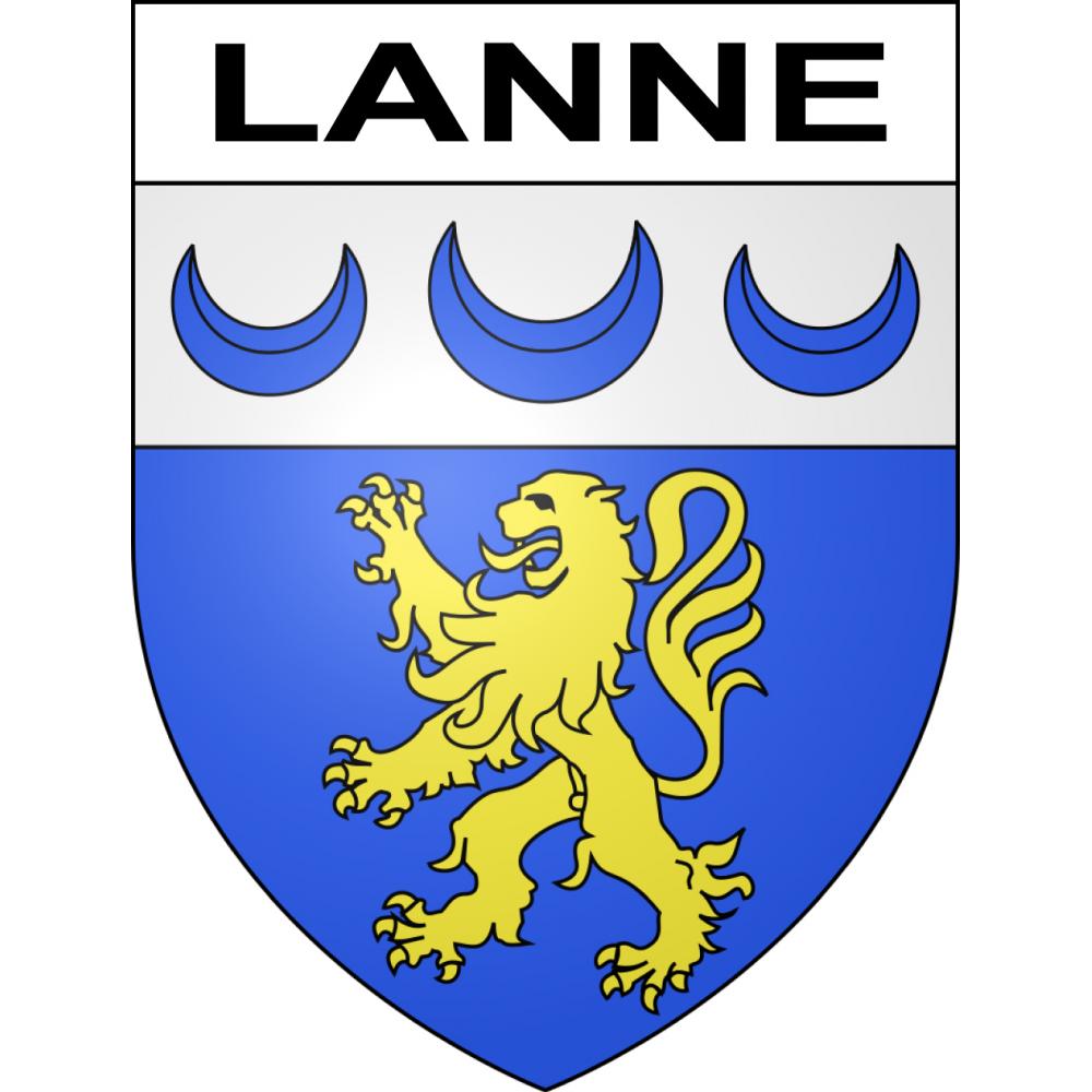 Lanne 65 ville sticker blason écusson autocollant adhésif