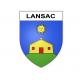 Stickers coat of arms Lansac adhesive sticker