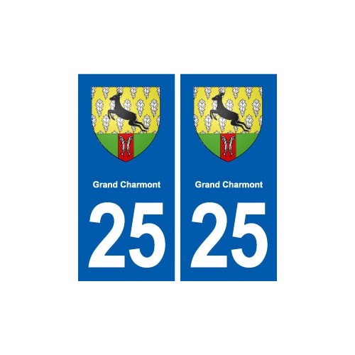 25 Grand-Charmont blason autocollant plaque stickers