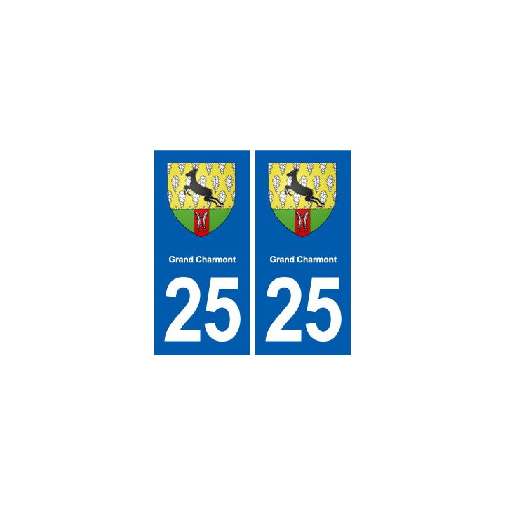 25 Grand-Charmont blason autocollant plaque stickers