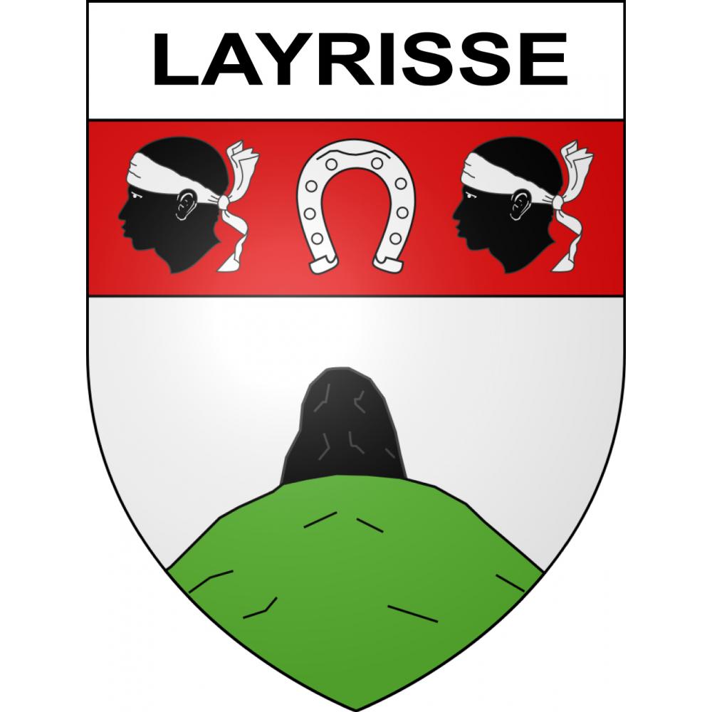 Pegatinas escudo de armas de Layrisse adhesivo de la etiqueta engomada