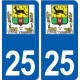 25 Grand-Charmont logo autocollant plaque stickers