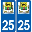 25 Grand-Charmont logo autocollant plaque stickers