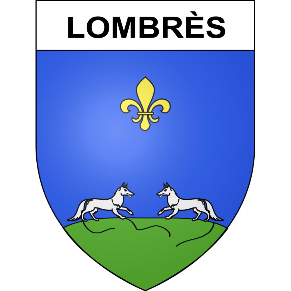 Lombrès 65 ville sticker blason écusson autocollant adhésif