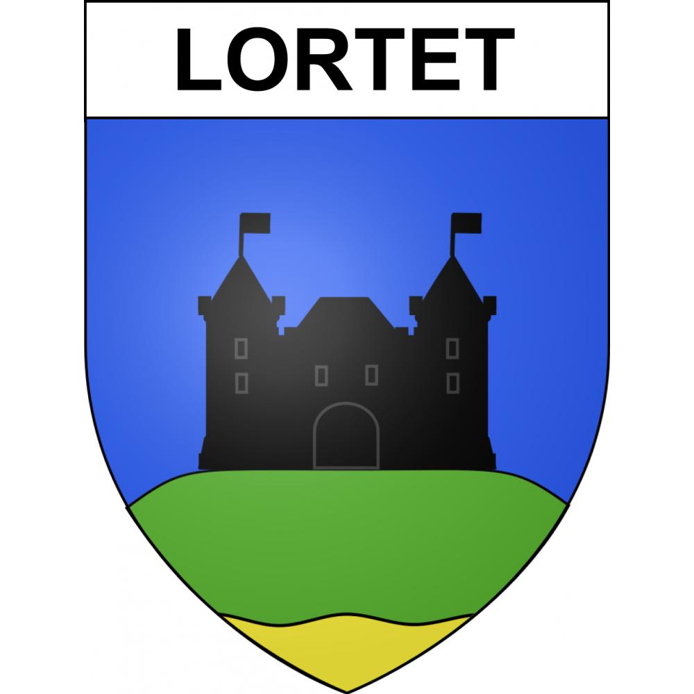 Pegatinas escudo de armas de Lortet adhesivo de la etiqueta engomada