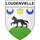 Pegatinas escudo de armas de Loudenvielle adhesivo de la etiqueta engomada
