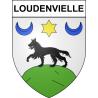 Pegatinas escudo de armas de Loudenvielle adhesivo de la etiqueta engomada