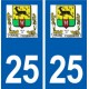 25 Grand-Charmont logo autocollant plaque stickers