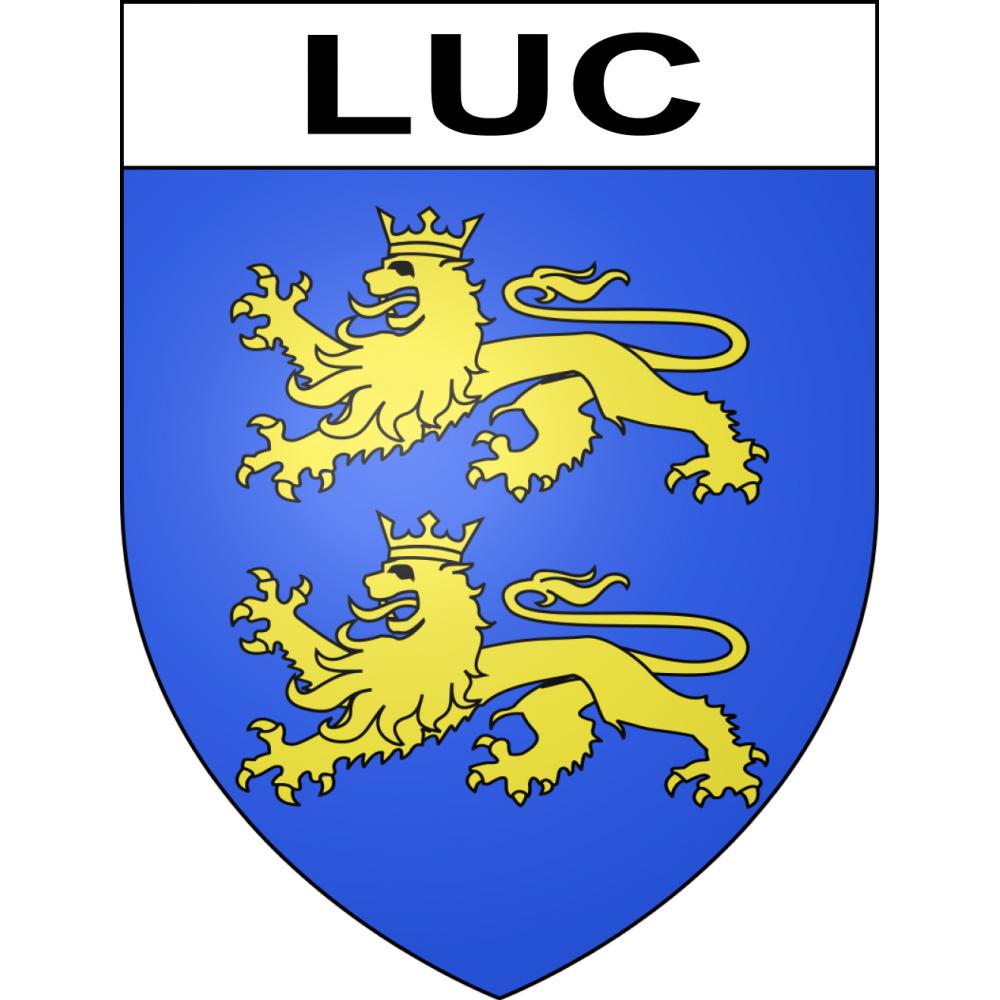 Pegatinas escudo de armas de Luc adhesivo de la etiqueta engomada