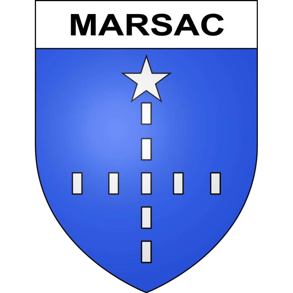 Marsac 65 ville sticker blason écusson autocollant adhésif