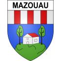 Pegatinas escudo de armas de Mazouau adhesivo de la etiqueta engomada