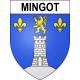 Pegatinas escudo de armas de Mingot adhesivo de la etiqueta engomada