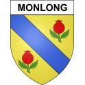 Pegatinas escudo de armas de Monlong adhesivo de la etiqueta engomada