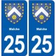 25 Maîche logo autocollant plaque stickers
