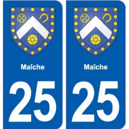 25 Maîche logo autocollant plaque stickers
