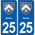 25 Maîche logo autocollant plaque stickers