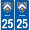 25 Maîche logo autocollant plaque stickers
