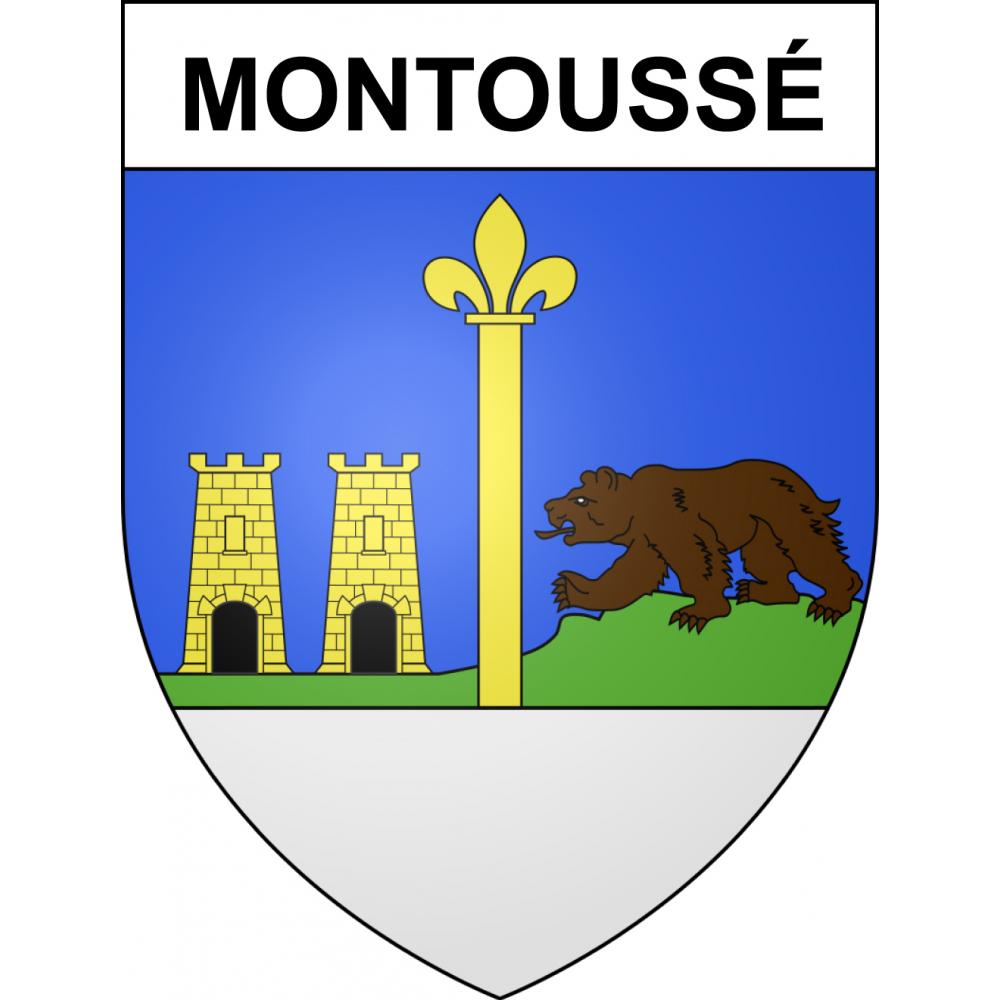 Montoussé 65 ville sticker blason écusson autocollant adhésif