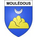 Moulédous 65 ville sticker blason écusson autocollant adhésif