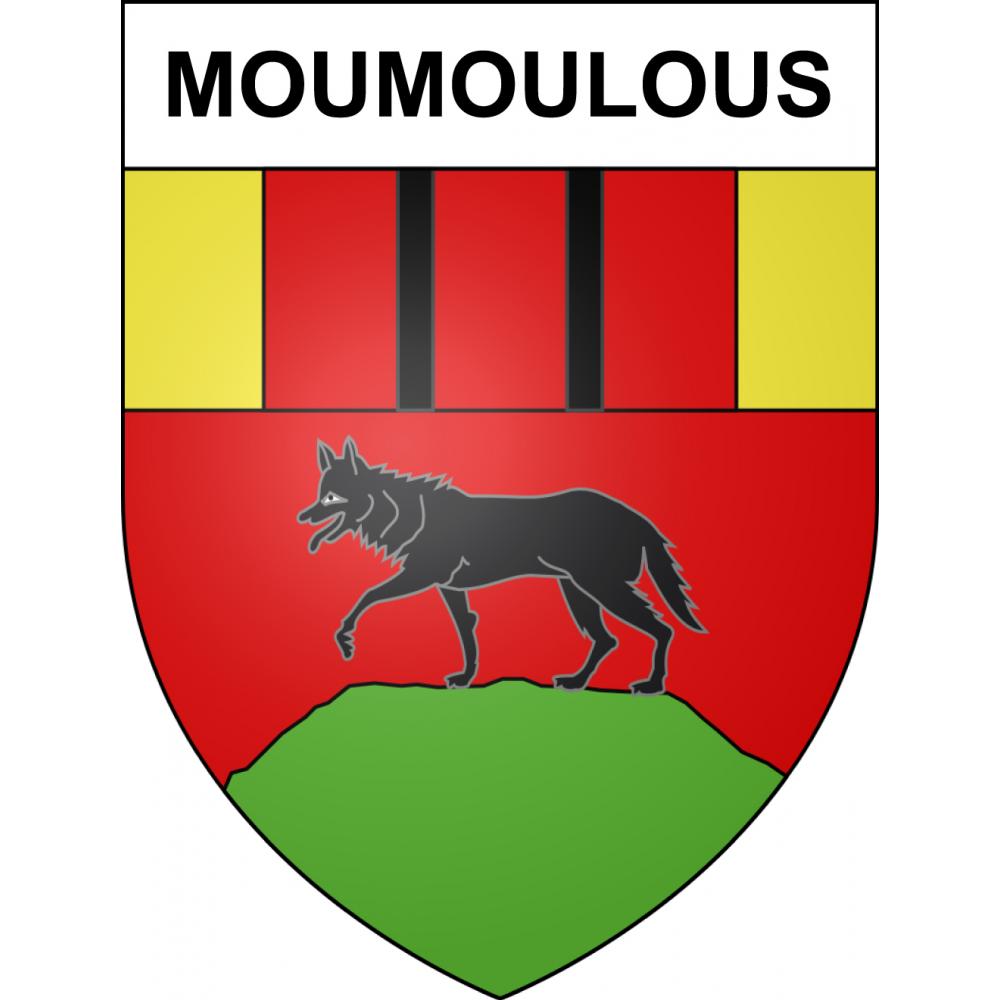 Pegatinas escudo de armas de Moumoulous adhesivo de la etiqueta engomada