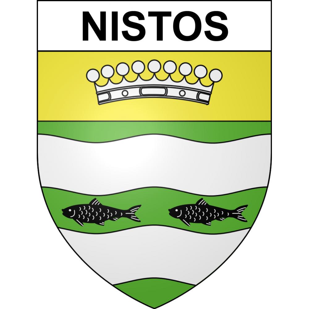 Pegatinas escudo de armas de Nistos adhesivo de la etiqueta engomada
