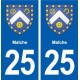 25 Maîche logo autocollant plaque stickers