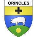 Pegatinas escudo de armas de Orincles adhesivo de la etiqueta engomada