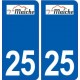 25 Maîche logo autocollant plaque stickers