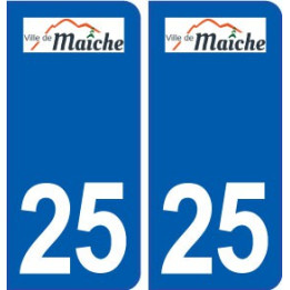 25 Maîche logo autocollant plaque stickers
