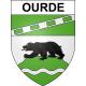 Ourde 65 ville sticker blason écusson autocollant adhésif