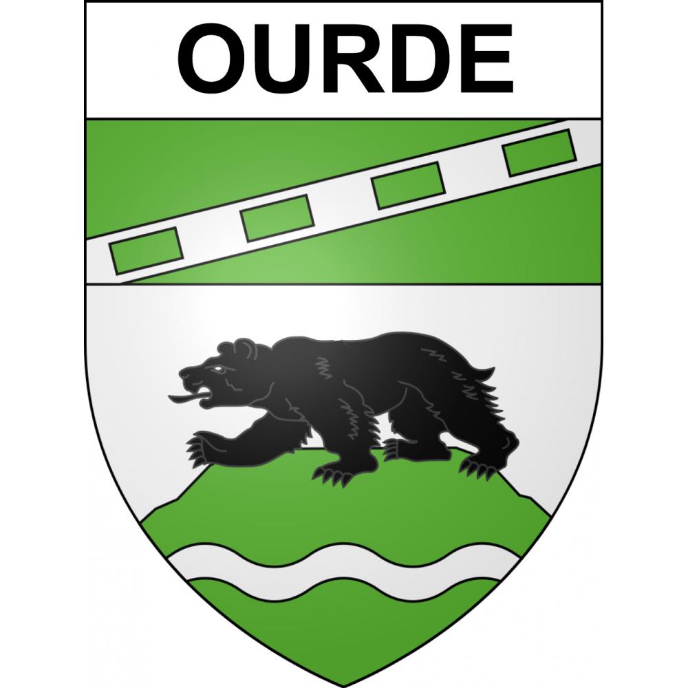 Ourde 65 ville sticker blason écusson autocollant adhésif