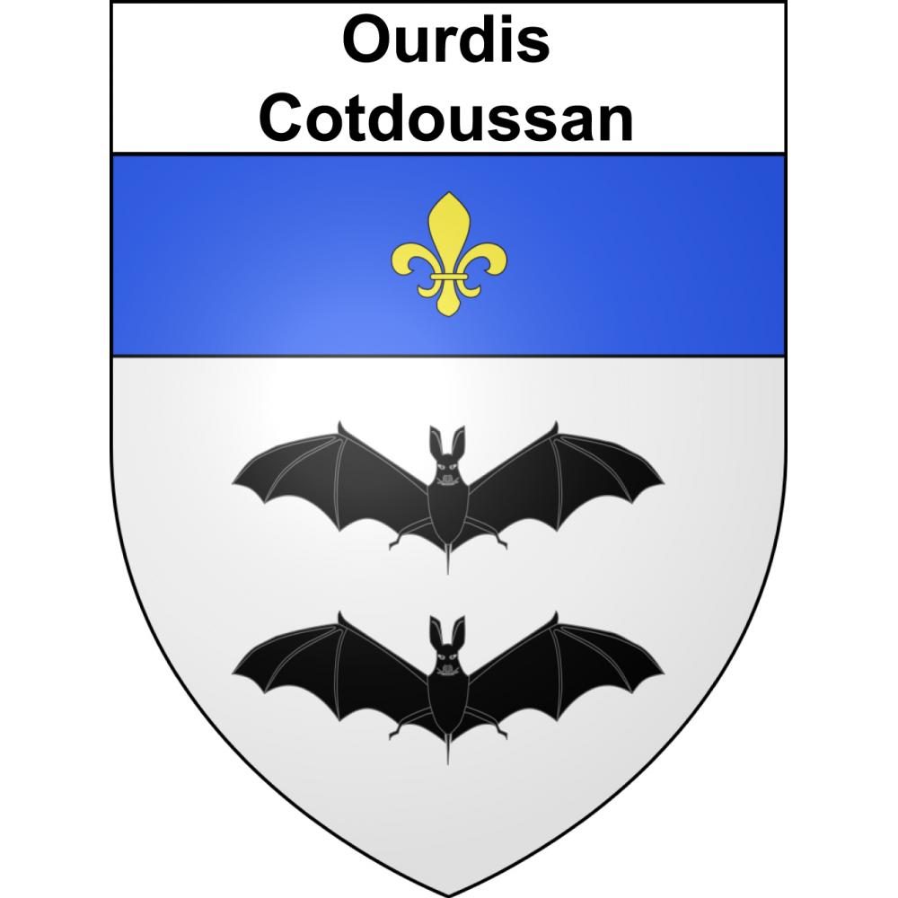 Stickers coat of arms Ourdis-Cotdoussan adhesive sticker