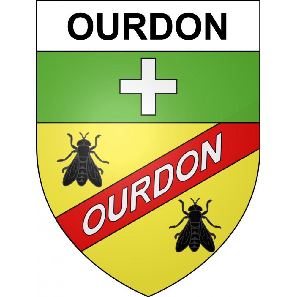 Pegatinas escudo de armas de Ourdon adhesivo de la etiqueta engomada