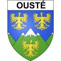 Pegatinas escudo de armas de Ousté adhesivo de la etiqueta engomada