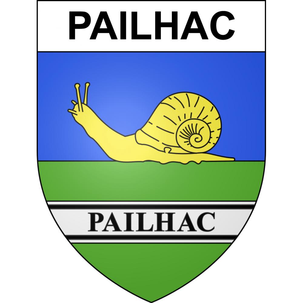 Pegatinas escudo de armas de Pailhac adhesivo de la etiqueta engomada