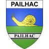 Pegatinas escudo de armas de Pailhac adhesivo de la etiqueta engomada