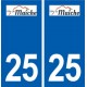 25 Maîche logo autocollant plaque stickers