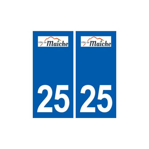 25 Maîche logo autocollant plaque stickers